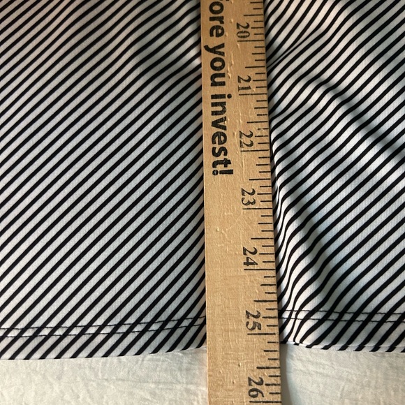 Chicos quarter zip spandex golf shirt with ruffle neckline - Picture 8 of 8